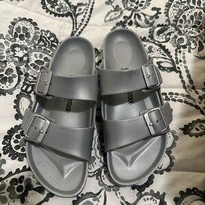 Birkenstock Gray Double-Buckle EVA Slide